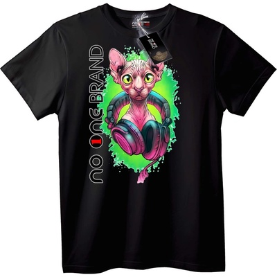 NOONEBRAND Тениска DJ Сфинкс Котка - L, Black