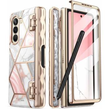 Image 1 of SUPCASE Supcase Cosmo Pen калъф за Samsung Galaxy Z Fold5, мраморно розов (SPC397)