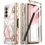 SUPCASE Supcase Cosmo Pen калъф за Samsung Galaxy Z Fold5, мраморно розов (SPC397)