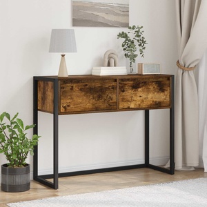 vidaXL Крайна масичка Димящ дъб 100 x 36 x 75 см Инженерна дървесина (886698)