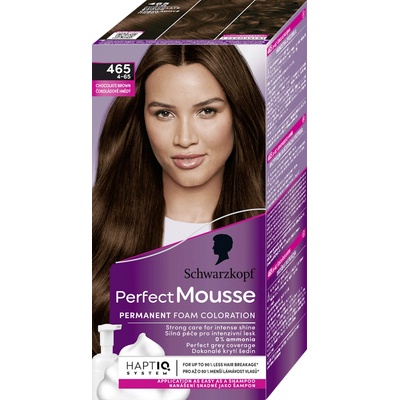 Schwarzkopf Perfect Mousse Permanent Color barva na vlasy 465 čokoládově hnědý