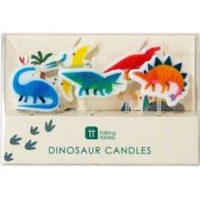 Talking Tables Dortové svíčky Dino Candles 5 ks, multi barva, plast, vosk