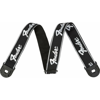 Fender Quickgrip Running Logo Running Logo Black and White Колан за китара (0990629008)