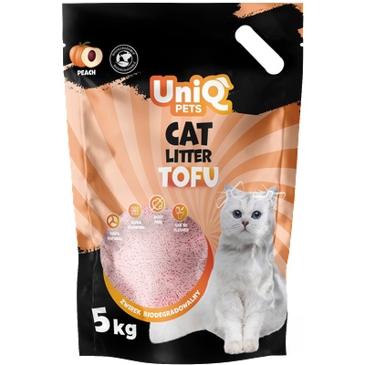 Uniq Pets Cat Tofu Cat Litter Peach биоразградима котешка тоалетна 5kg / 12L