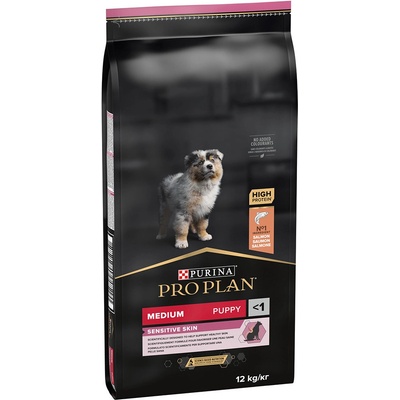 Pro Plan Medium Puppy Sensitive Skin losos 12 kg