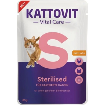 KATTOVIT Vital Care Sterilised пастет пиле 85 г