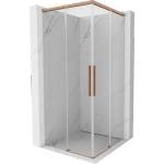 Mexen Rox Дуо плъзгаща се душ кабина 90 x 90 см, прозрачна, матирана мед (8C2D-090-090-65-00)