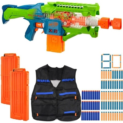 Nerf Elite 2.0 Double Punch F6363 30 šípů 2 x zásobníky vesta
