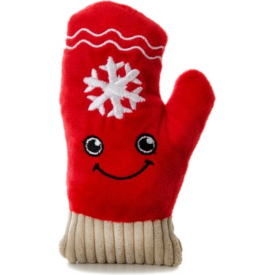 JK ANIMALS plyšová rukavice X-Mas plyšová pískací vánoční pro psy 16 cm