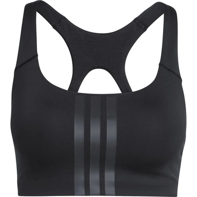 adidas Дамски спортен сутиен adidas Women's Optime 3-Stripes MS Bra Sports bra - Black / Black (114-3921-0114)