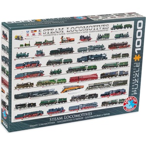 EUROGRAPHICS Пъзел Eurographics от 1000 части - Парни локомотиви (EG60000090)