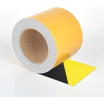 Univerzální podlahová páska WT-5125 – PVC, žluto-černá, 100 mm × 10 m