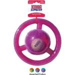KONG Jumbler Disc Assorted LARGE / EXTRA LARGE - играчка за куче, гумен кръг с тенис топка отвътре - САЩ - TMD2E