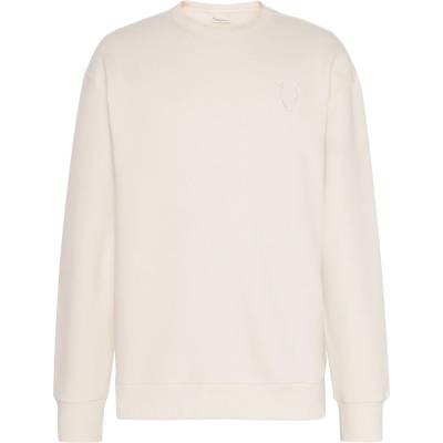 KnowledgeCotton Apparel Мъжки поларен пуловер KnowledgeCotton Apparel Heavy Diagonal Structure Sweater Fleece jumper - Egret - размер XL (005-6710-0114)