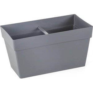 Serinova SERINOVA-Саксия за балкон "Yali" 30x15.8xh17cm 6.5L АНТРАЦИТ (YB01) (0150340)