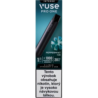 Vuse Pro one Peppermint Ice 20 mg 1000 poťahov