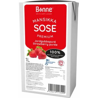 Jahodové ovocné pyré Bonne 1 kg Pasterované, bez přidaného cukr