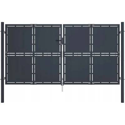 vidaXL Zahradní brána ocel 300 x 150 cm antracitová