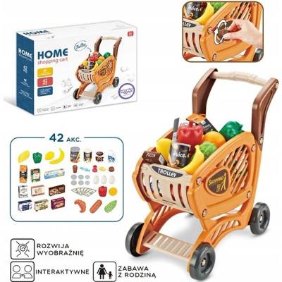 Woopie Nákupní vozík s pohyblivými prvky + 42 doplňků