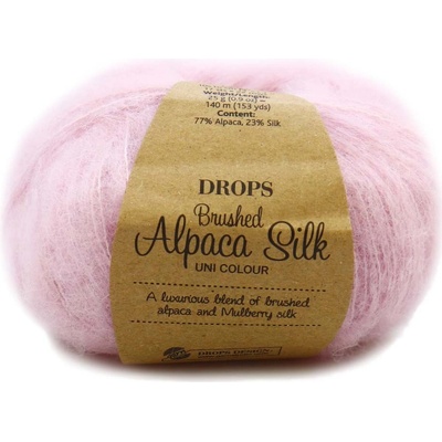 Drops Brushed Alpaca Silk UNI 12 světle růžová