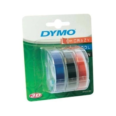 DYMO S0847750, 9mm x 3 m, бял печат/черно, син, червен, оригинална лента (S0847750)