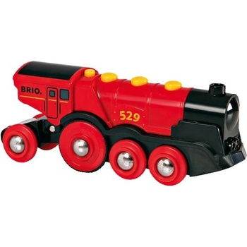 BRIO мощен червен локомотив със светлини - Електрически (33592)