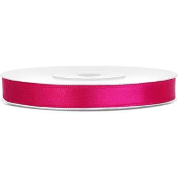 Party Deco Сатенена панделка, тъмно розова, 6мм/25м