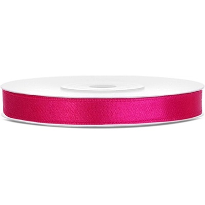 Party Deco Сатенена панделка, тъмно розова, 6мм/25м