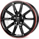 Borbet LX 8x19 5x108 ET45 black rim red