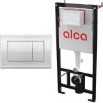 Alcadrain Комплект тоалетно казанче с вградена рамка Alca AM101/1120 и бутон Basic M271, гланциран хром (AM101/1120+M271)