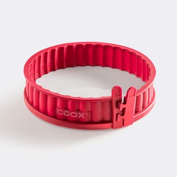 coox 18 см червена силиконова форма за киш с порцеланова основа coox