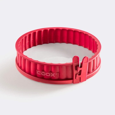 coox 18 см червена силиконова форма за киш с порцеланова основа coox