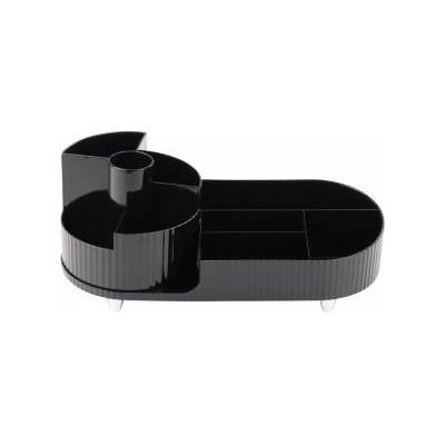 Leantoys Multifunctional Organizer For Cosmetics Desk Rotatable Roomy Black