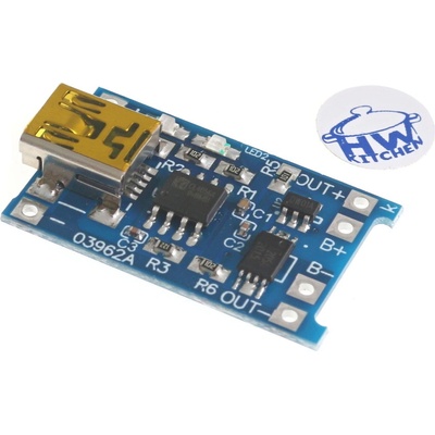 HWKITCHEN Mini USB nabíječka LiPol/Li-Ion 1A s ochranou HW402