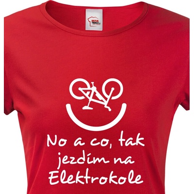 Dámské tričko Elektrokolo Červená