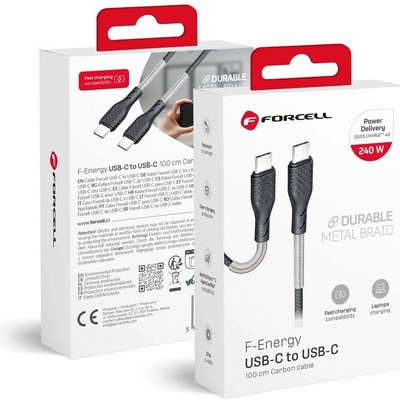 Forcell CB-05C PD QC4.0 5A 240W 1m černý