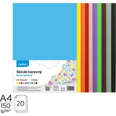 LUMA trading s.r.o. Skicák barevný A4 20l LUMA 662352 – Sleviste.cz