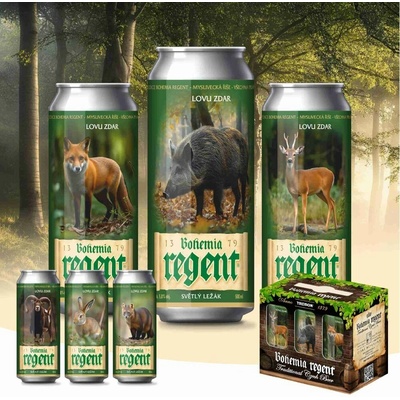 Regent 2 MYSLIVOST 12 ležák pack 5 % 6 x 0,5 l (plech)