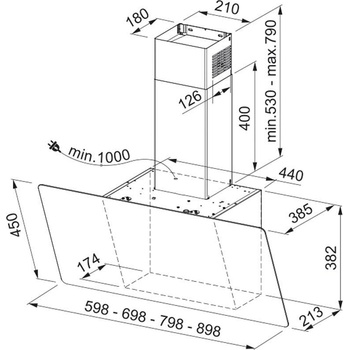 Franke Аспиратор vertical fpj 625 v bk/ss franke (330.0528.064)