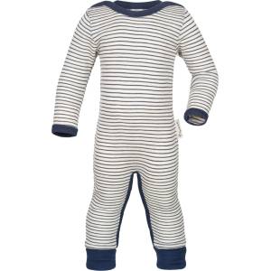 Engel Детски цял костюм Engel Kids' Onesie with Foot Cuffs Overall - Natur / Marine - размер 74/80 (EU) (704-3523-0113)