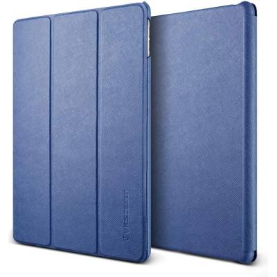 VRS Design Saffiano K1 - кожен калъф и поставка за iPad Air 3 (2019), iPad Pro 10.5 (тъмносин)