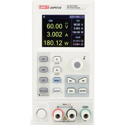 Uni-T UDP6720 laboratorní zdroj s nastavitelným napětím, 0 - 60 V/DC, 0 - 5 A, 100 W, RS-232, Remote, lze programovat, v