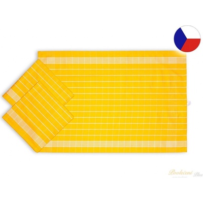 Sleep-well Utěrka Pozitiv žlutá/bílá 50x70 cm 3 ks – Zboží Dáma