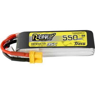 Tattu LiPo батерия Tattu R-Line 550mAh 7.4V 2S 95C XT30 (TAA5502S95XT3)
