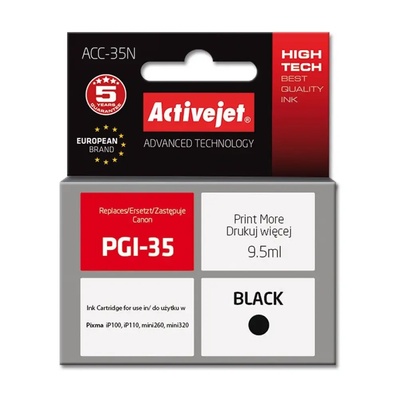 Activejet ACC-35N касета с мастило (заместител за Canon PGI-35, Supreme, 9, 5 ml, черна) (ACC-35N)