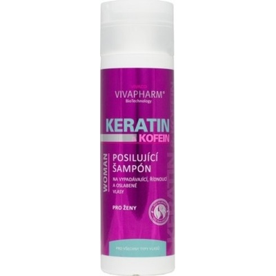 Vivaco VivaPharm Keratínový posilňujúci šampón s kofeínom 200 ml