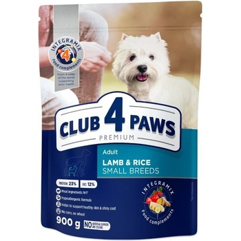 CLUB 4 PAWS Dog Mini Adult Агнешко с Ориз 900g
