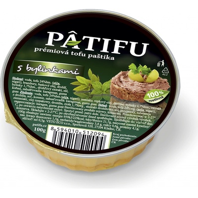 Veto Patifu Paštika tofu s bylinkami 100 g – Zboží Dáma