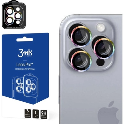 Протектор за камера 3mk - Lens Protection Pro Rainbow, iPhone 16 Pro/16 Pro Max (5903108588621)