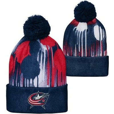 OUTERSTUFF Detská Zimná čiapka Columbus Blue Jackets Paint Splatter Cuffed